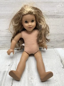 American Girl 18" Doll Lea Clark GOTY 2016 - occhi verdi biondo dorato - USATO - Foto 1 di 19