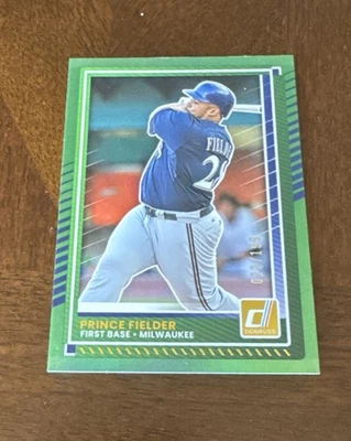 2025 Donruss 棒球 Prince Fielder 绿色箔 /199 Milwaukee Brewers — 第 1/3 张图片