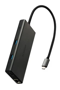 ELECOM USB-C Hub Docking Station 10in1 PD Compatible 100W LAN Port HDMI 4K60Hz H - Picture 1 of 7