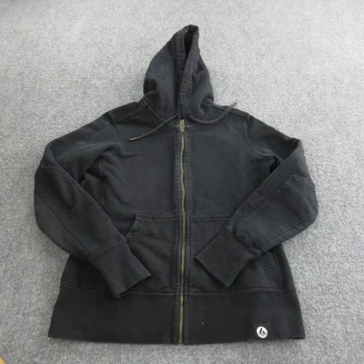 American Giant Hoodie Womens Medium Black Full Zip Heavyweight Cotton Made USA - Image 1 of 4