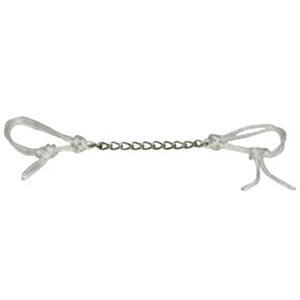 85AI Hilason Slobber Bar Curb Strap With Chain White - Picture 1 of 1