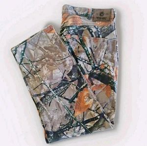 Vintage Wrangler Fusion 3D Forest Camo Jeans Hose Herren 36 Doppelknie Jagd - Bild 1 von 6