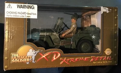 Jeep de infantería Ultimate Soldier 10120 del ejército de Estados Unidos con ametralladora Cal .30 1/18 Foto 1 de 4