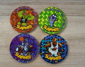1996 Space Jam The Official Tazo Slammers | 4 Pack + 4 Tazos | Tazo Pog - Bild 1 von 3