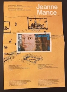 Canada post office new issue poster 1973 Jeanne mance [ 749 - Picture 1 of 1