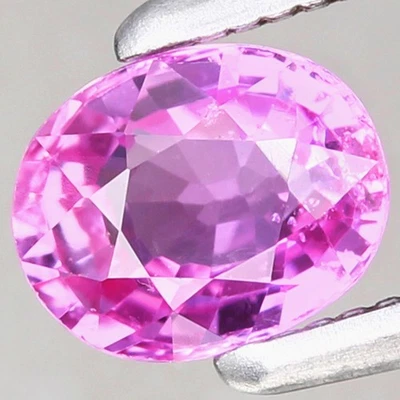 0.61ct Oval 5.27x4.25mm Natural HEATED! Pink Sapphire Madagascar Full Fire&CLEAN - Image 1 of 4