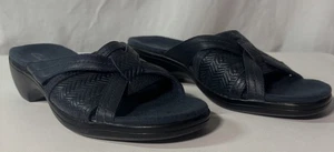 Clark’s Women’s Criss Cross Wedge Comfort Sandals 81874 Slip On 7 1/2 M - Picture 1 of 20