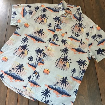 Ocean Pacific Button Up Hawaiian Beach Sunset Button Up Shirt Men's Size XL (W8) - Image 1 of 4