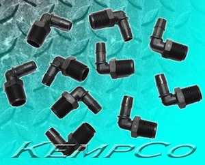 (10) 1/2" NPT x 1/2" Hose-Barb Elbow Nylon Adapter Fittings Auto Boat Hydroponic - Picture 1 of 3