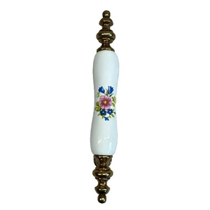 Belwith 3 In. Porcelain Floral Cabinet Pull P765-BQ Hardware Drawer Handle NEW - Picture 1 of 12