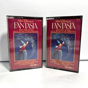 Walt Disneys Fantasia Original Soundtrack Volume 1 and 2 Cassette Tapes - Picture 1 of 5
