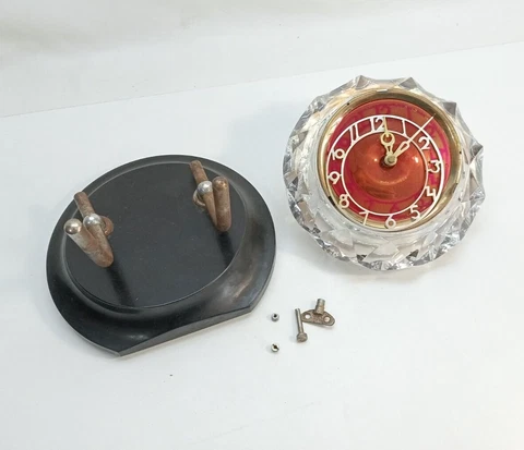 Clock Parts Mayak Quartz Crystal Vintage Soviet Style USSR Retro Desk Mantel Cover