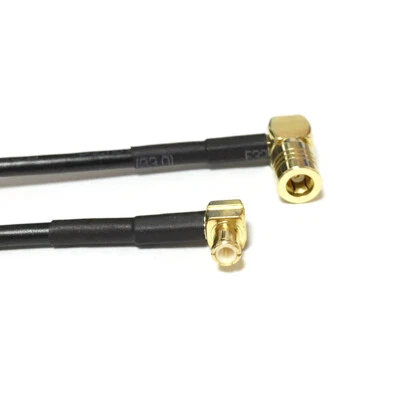 SMB female RA to MCX male Right angle pigtail cable adapter RG174 20CM 8"  NEW - Image 1 of 4