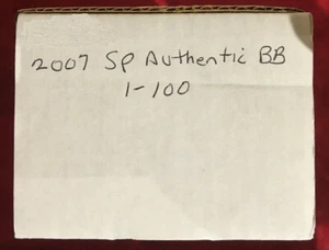 2007 Upper Deck SP Authentic Baseball Complete 100 Base Card Set No SPs - Bild 1 von 10