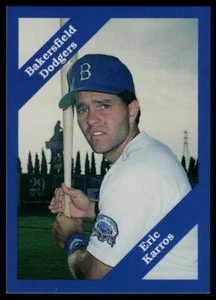 1989 Cal League Eric Karros Bakersfield Dodgers - Picture 1 of 2