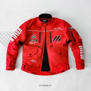 Men's Red Jacket Hoodie Bomber School Full Zip Kremlin METACRUSH - Picture 1 of 8