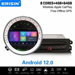 8-Kern Android 14 Navi CarPlay TPMS Autoradio DSP WiFi DAB+ OBD2 BMW Mini Cooper - Bild 1 von 1