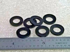 EINFACHE FLACHE UNTERLEGSCHEIBEN 1/4"" LOCH X 1/2"" OD X 1/32"" DICK SCHWARZ NYLON - 100 Stück - Bild 1 von 1