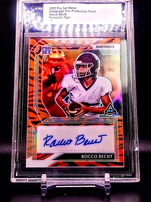 Rocco Becht 🔥 1 of 1 🔥 2022 Pro Set Metal Prismatic Tiger Auto Cyclones 👀💥 - Image 1 of 2