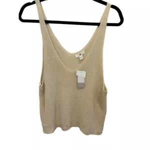 BP Knit Cropped V Nec Off White Plus Size Sweater Size 2X NWT - Picture 1 of 3
