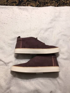Toms Riley Suede High Top Sneakers Shoes (Maroon) Size 12 Women's - Picture 1 of 12