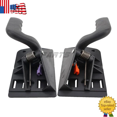 Interior Door Handle For 99-2006 Chevrolet Silverado 1500 Set of 2 Front Black - Image 1 of 4