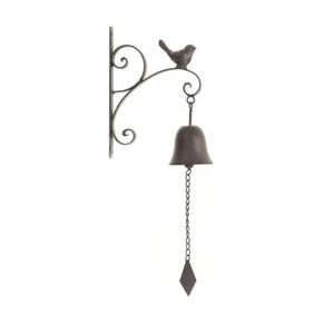 French Style Bird Design Cast Iron Decorative Door Bell Garden Ornament - Picture 1 of 2
