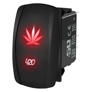 Interruptor basculante LED iluminado 12V 420 malezas UTV RZR Teryx Maverick X3 rojo vikingo - Imagen 1 de 11