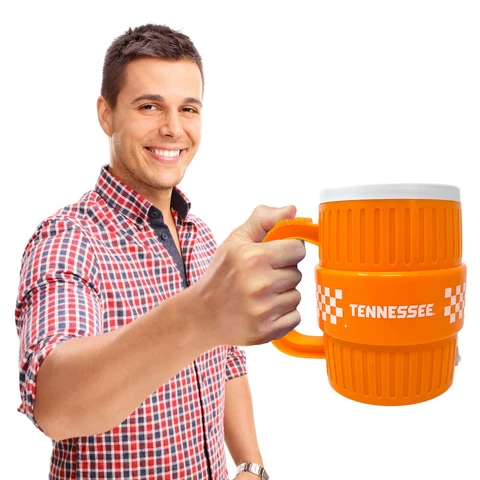 TENNESSEE VOLUNTEERS Water Cooler Mug - Beer Coffee Cup Stein Tailgating Gift Cover