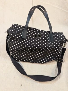 Kate Spade Large Diaper Bag With Changing Pad Black And White Polka Dot - Picture 1 of 8