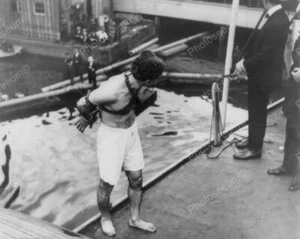 Houdini Chained On Building Top! 1900s 8x10 Reprint Of Old Photo - Picture 1 of 1