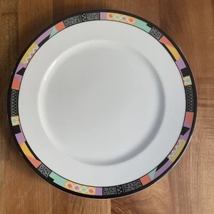 FIVE Vintage Schumann Germany Porcelain 10.5" Plates Memphis Geometric Modernist - Picture 1 of 8