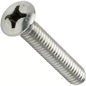 Tornillos de máquina de cabeza ovalada Phillips 8-32 x 5/16" acero inoxidable 18-8 Qty 100 - Imagen 1 de 7