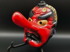 Japanese Vintage Pottery Tengu / Noh Kagura Bugaku Temple oni hannya 7