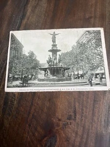 Vintage B & O S W Railroad Postcard Fountain Square Cincinnati Ohio - circa 1906 - Picture 1 of 2