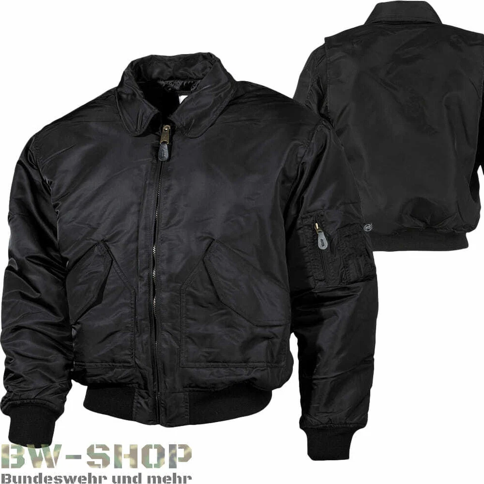 MILITÄR BRANDIT US CWU FLIEGERJACKE SCHWARZ ARMY PILOTENJACKE BOMBERJACKE BIKER BLOUSON
