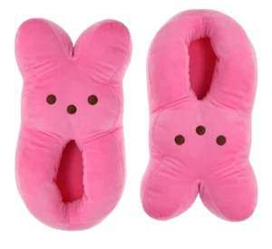 Peeps Girls Bunny Fleece Easter Slippers- Size 4-5 - Picture 1 of 1
