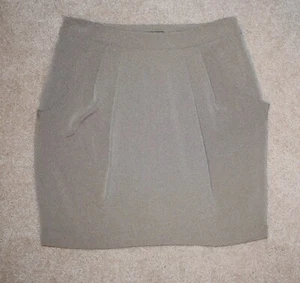 New Ann Taylor Skirt Sz 2 Beige Textured Pleated Lined - Picture 1 of 3