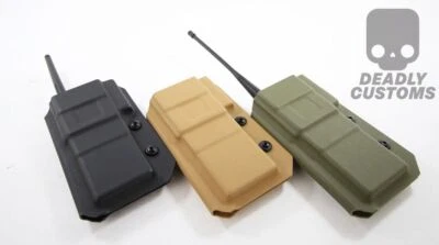 Deadly Customs Baofeng UV5R Extended Battery Radio Kydex Holster