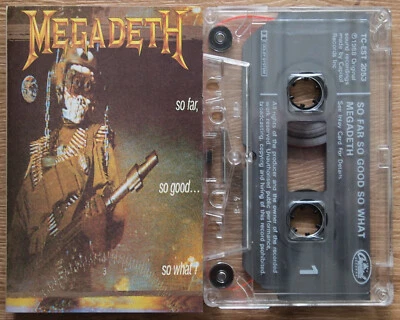 MEGADETH - SO FAR, SO GOOD ... SO WHAT ! (CAPITOL TCEST2053) 1988 UK CASSETTE - Image 1 of 3