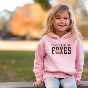Kids fox hoodie sweatshirt, just a kid that loves foxes sweater for boy or girl - Picture 1 of 5