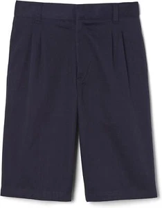 French Toast Boys Pleated Adjustable Waist Short Navy Blue 18 - Picture 1 of 7