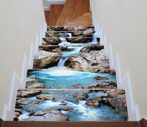 3D Creek Freedom G12 Stair Risers Decoration Photo Mural Vinyl Decal Wallpaper E - Picture 1 of 6