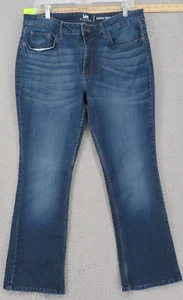 LEE RIDERS Jeans Women's Midrise Bootcut Dark Blue Denim Stretch 34 X 27 - Picture 1 of 10