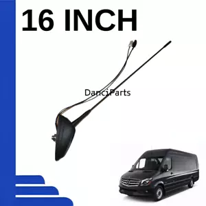 16" Black Replacement Antenna Mast AM/FM For Mercedes Benz Sprinter 2007-2016 - Picture 1 of 3