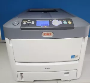 OKI C711 Black Toner Inkjet Digital Laser Printer Bundle Original White Cartrid - Picture 1 of 4