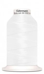 Gutermann Bulky Lock 160 Overlocker Thread 800 White - 2000 Metres - each - Imagen 1 de 1
