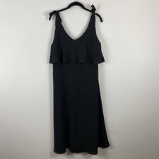 Charles Henry Women's Black Pop Over Midi Dress Size M