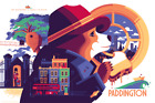 Affiche sérigraphiée Paddington par Tom Whalen signée édition ltée x/40 Mondo comme neuf