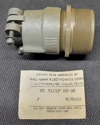 ITT Cannon MS3101F28-9S Mil-Spec 12 Pin Connector With Backshell - Image 1 of 4